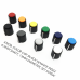 knob, color cap, black w/white index, 6.4mm shaft, 13mm diameter, set screw (KNBCPNB13MASTER) by synthcube.com